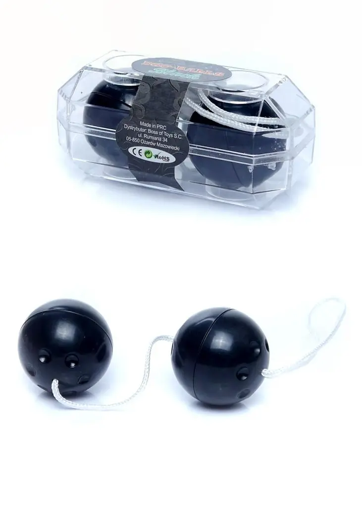 Вагинальные шарики Duo-Balls Black, 21 см, черный - фото 2