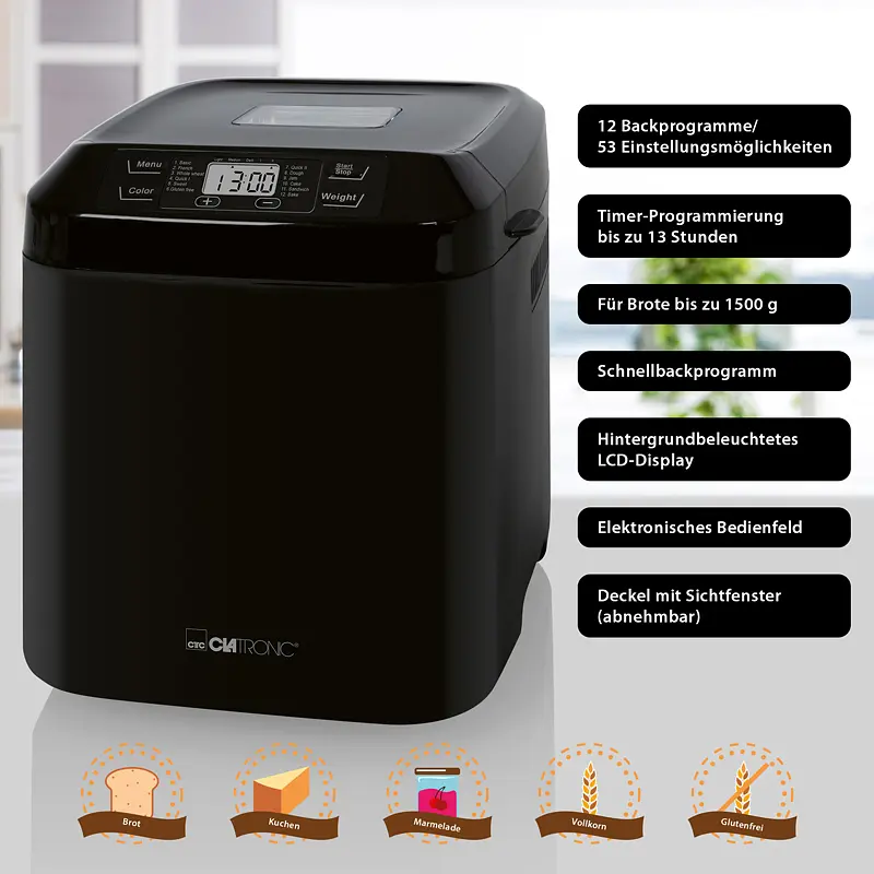 Хлібопічка CLATRONIC BBA 3774 Black - фото 4