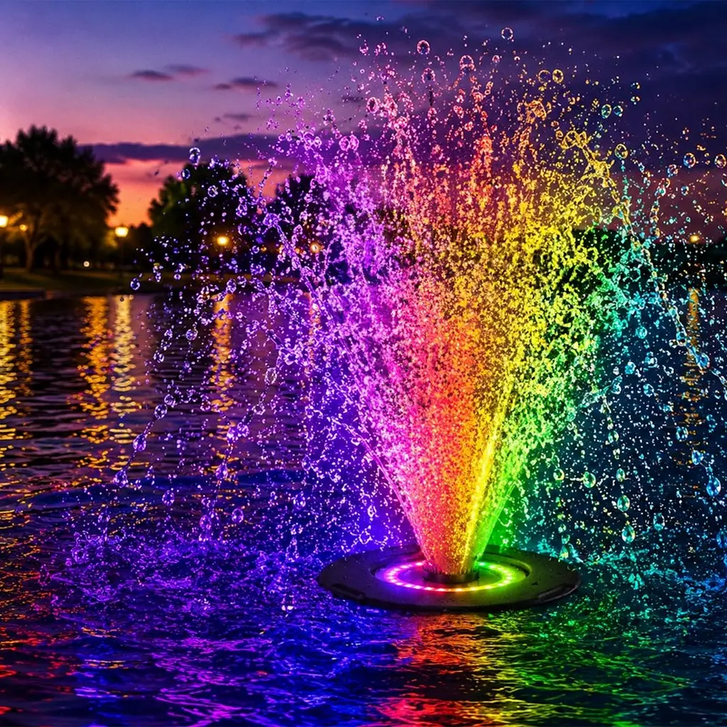Фонтан, аератор для ставка Kruger Meier PondSplash Elite LED 20000 з LED-підсвіткою 20000 л/год - фото 9