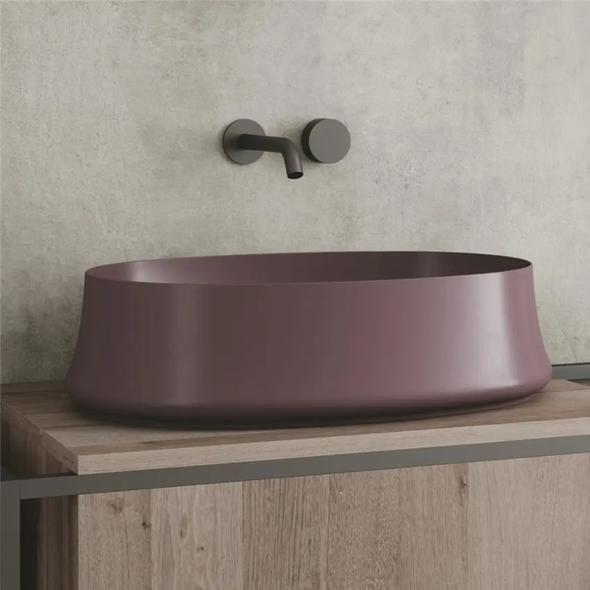 Умивальник Simas Sharp 60x42 см Mirto matt Зелений матовий SH04MM - фото 2