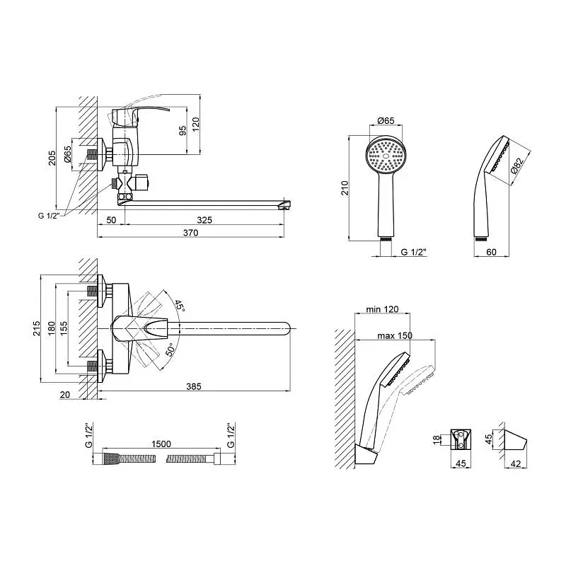 Смеситель для ванны Lidz (CRM) 41 86 005C-2 - фото 6