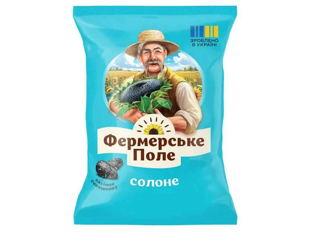 Насіння соняшника Фермерське поле Солоне 220г смажене