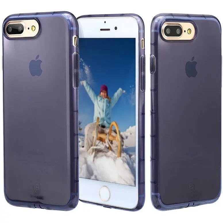 Чохол-накладка Baseus Simple Series Anti-Shock iPhone 7 Plus Transparent Blue - фото 2