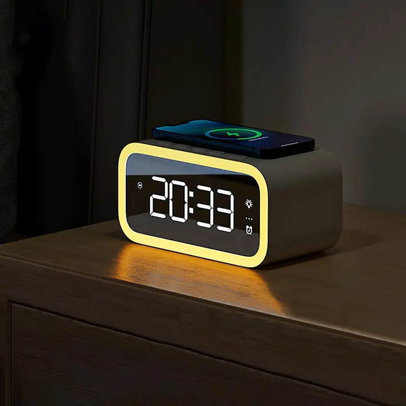 БЗП WIWU Wi-W015 2 in 1 Time Wireless Charger White - фото 8