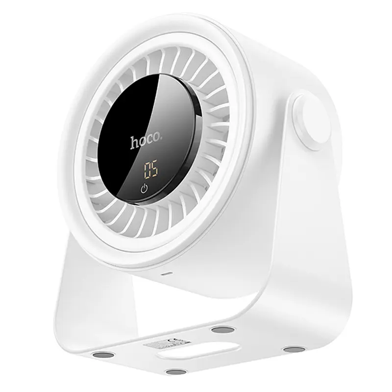 Настільний вентилятор Hoco HX66 desktop circulating fan 3000 mAh White - фото 3