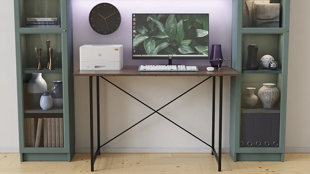 Стол письменный Line Лайт Ferrum-decor 750x1200x500 Черный металл ДСП Дуб Сонома Трюфель 16 мм (FRD-104854) - фото 2