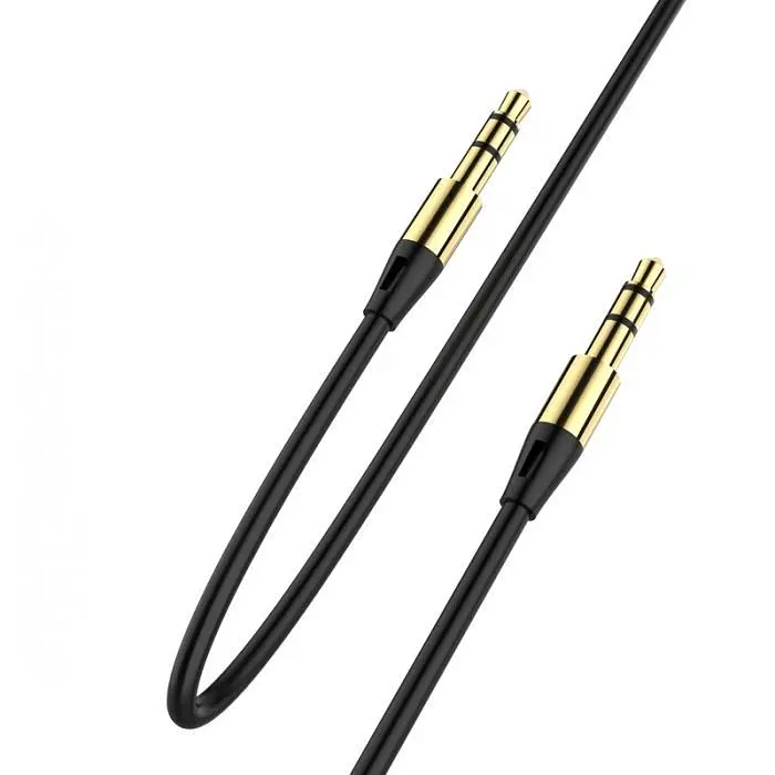 Аудио-кабель SkyDolphin SR07 3.5 мм - 3.5 мм (M/M), 1 м, Black (SDAUX-000052) - фото 2
