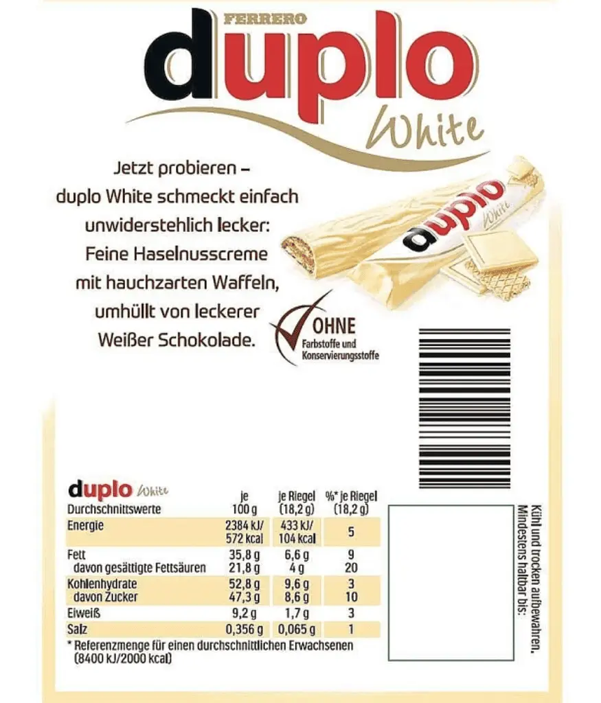 Батончики Ferrero Duplo White 10 шт, 182 г - фото 3