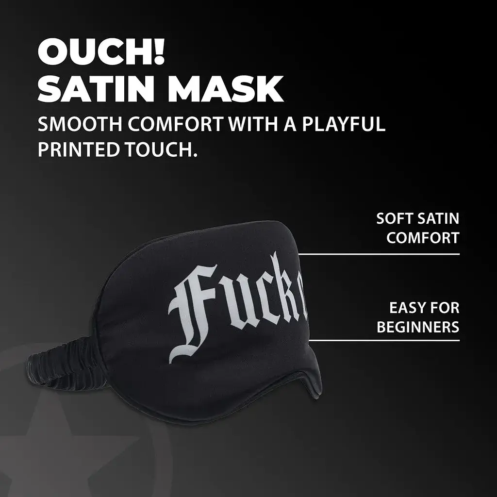 Маска на очі Ouch! Satin Blindfold чорна - фото 2