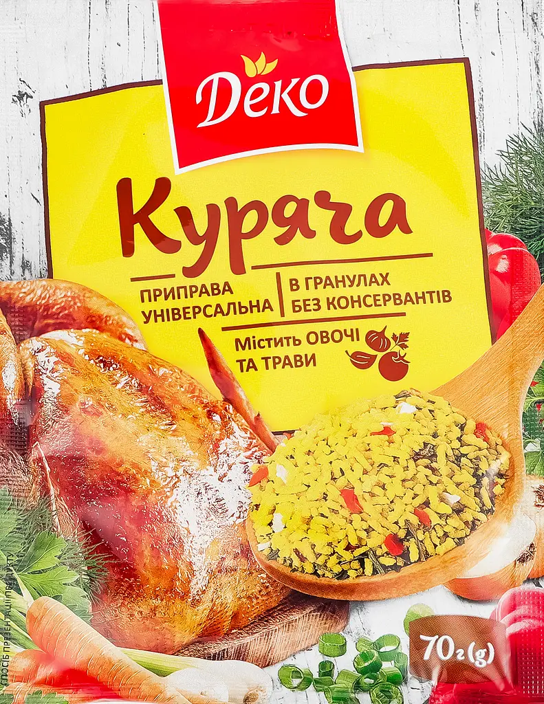 Приправа Деко куряча універсальна в гранулах 70 г (719260) - фото 5