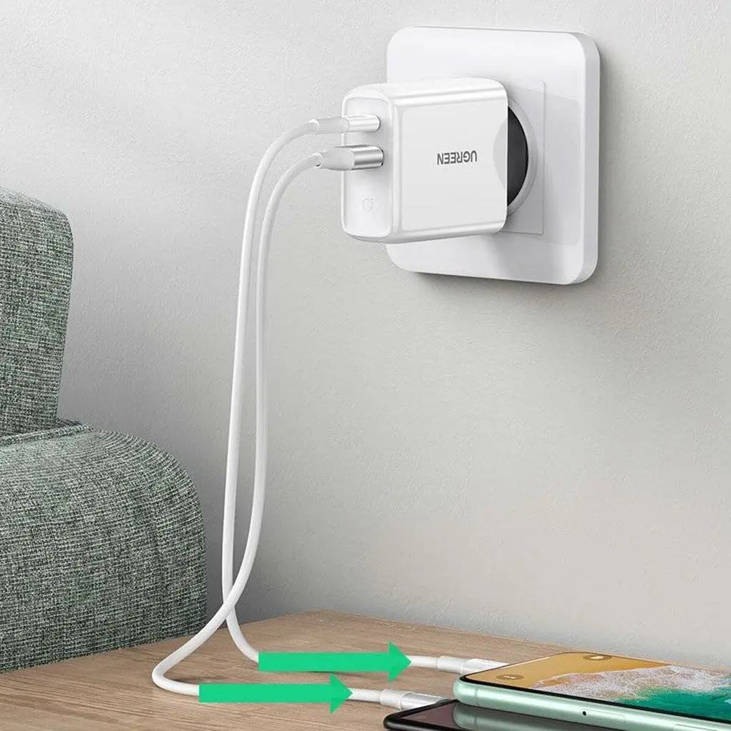 Зарядний пристрій UGREEN CD170 38W USB-C Wall Charger EU White UGR-60468 - фото 6