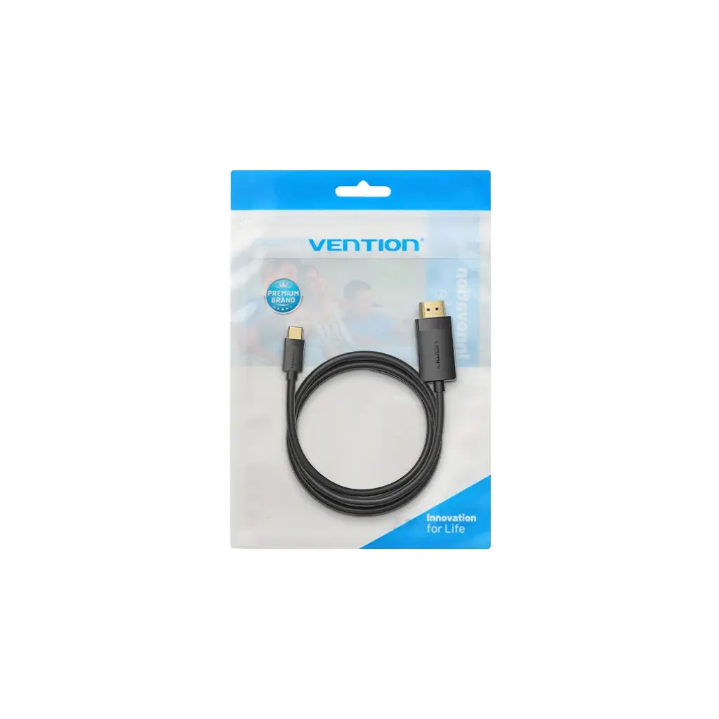 Кабель мультимедійний USB-C to HDMI M 2.0m 4K 60Hz black Vention (CRIBH) - фото 3
