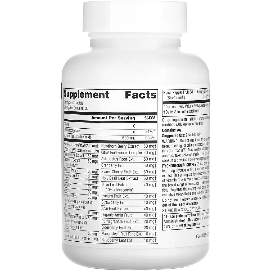 Пикногенол Source Naturals Pycnogenol Supreme 60 таблеток - фото 7