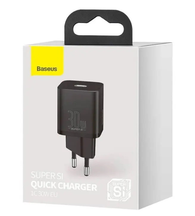 МЗП Baseus Super Si Quick Charger 1C 30W EU Чорний - фото 2