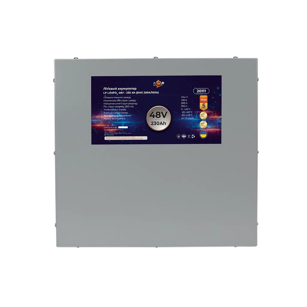 Аккумулятор LogicPower LiFePO4 48 V 230 Ah (11776Wh) с контроллером BMS 200A/100A металл - фото 2