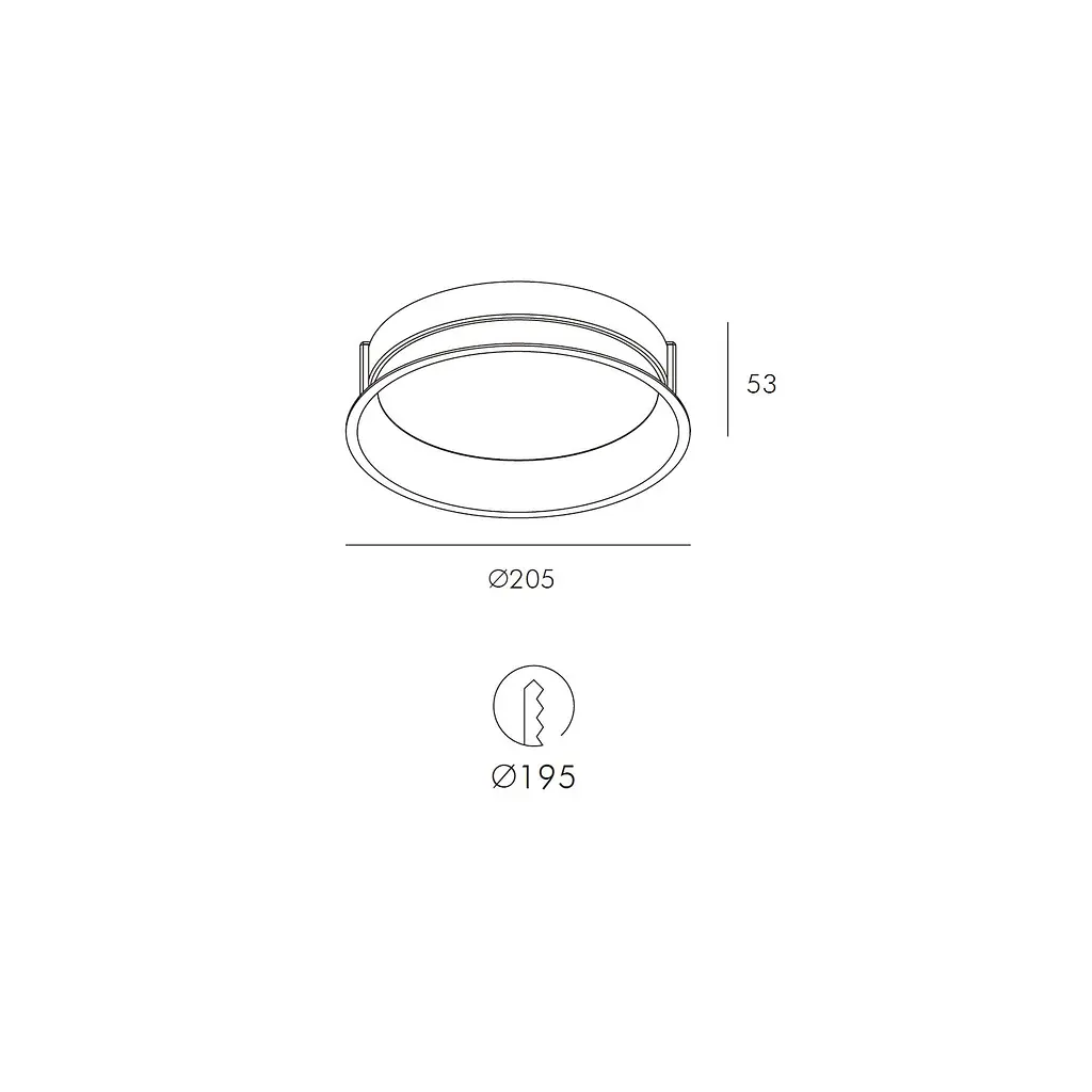 Вбудований світильник Skarlat RDL73033 20W WH 3000K - фото 2