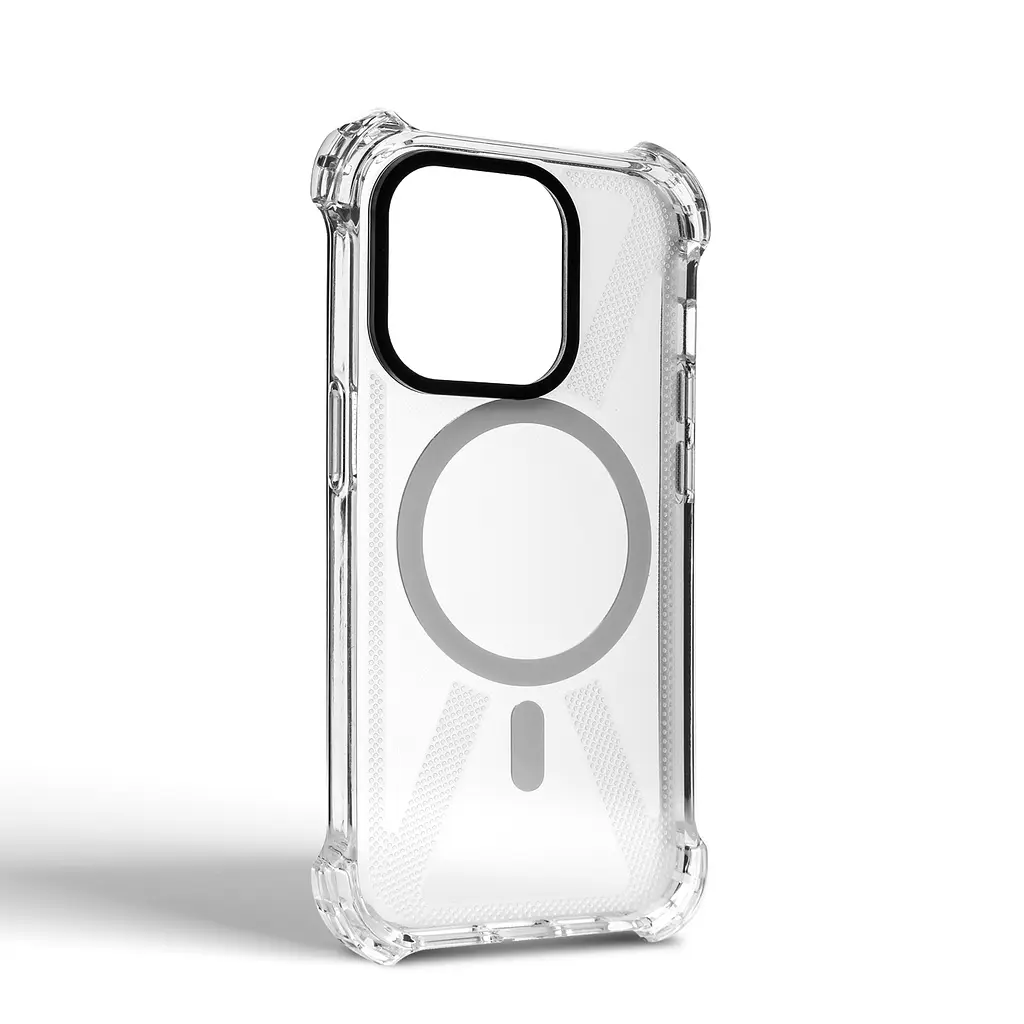 Чехол-накладка для Apple iPhone 13 Pro, Bounce, прозрачный, матовый, противоударный защитный чехол из TPU с магнитом для беспроводной зарядки, защита всего корпуса, бортик вокруг дисплея, амортизирующие вставки, ArmorStandart (ARM75253) - фото 2