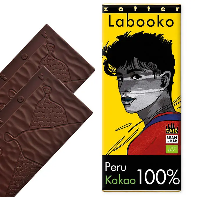 Шоколад Zotter Labooko Peru 100% Dark Chocolate чорний органічний 70 г (2 шт. х 35 г) - фото 3