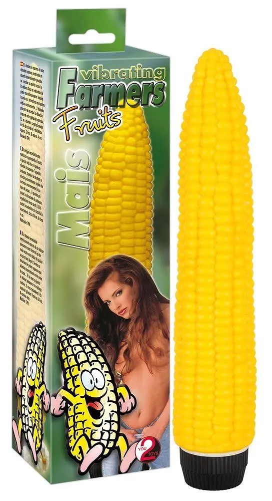 Вібратор You2Toys Vibrating Farmers Fruits Mais 24 см жовтий - фото 3