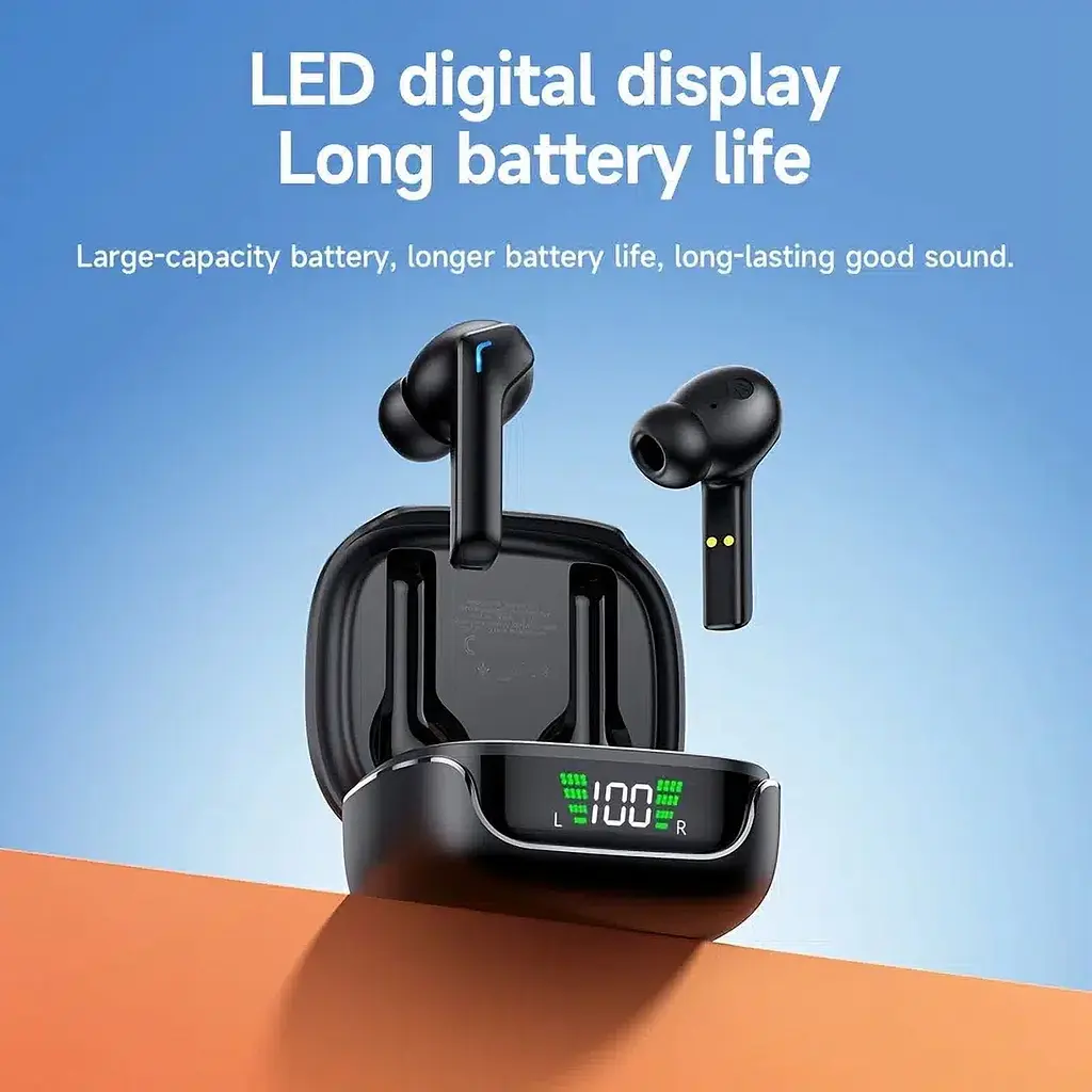 Беспроводные наушники Hoco EW18 | TWS, mic, LED, 3.5h, BT5.3, 25/300mAh Black - фото 5