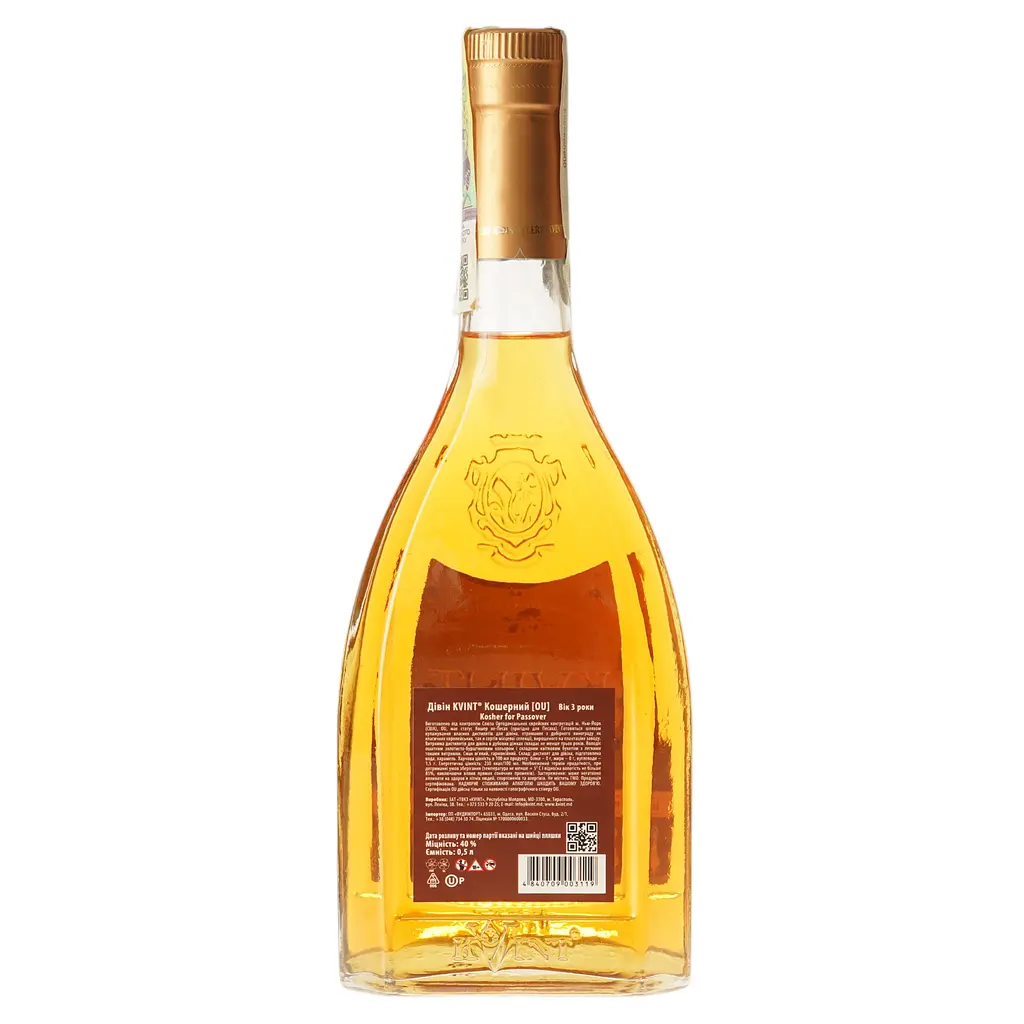 Дивин Kvint Kosher Кошерный 3 года 40% 0.5 л - фото 4
