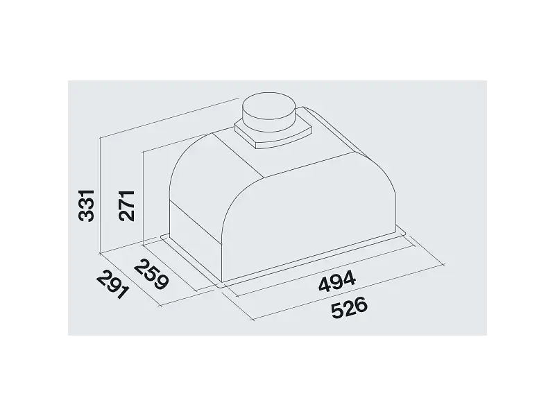 Витяжка вбудована Falmec GRUPPO INCASSO PLUS 50 (800) (CGIW50.E26P2EUI490F) - фото 7
