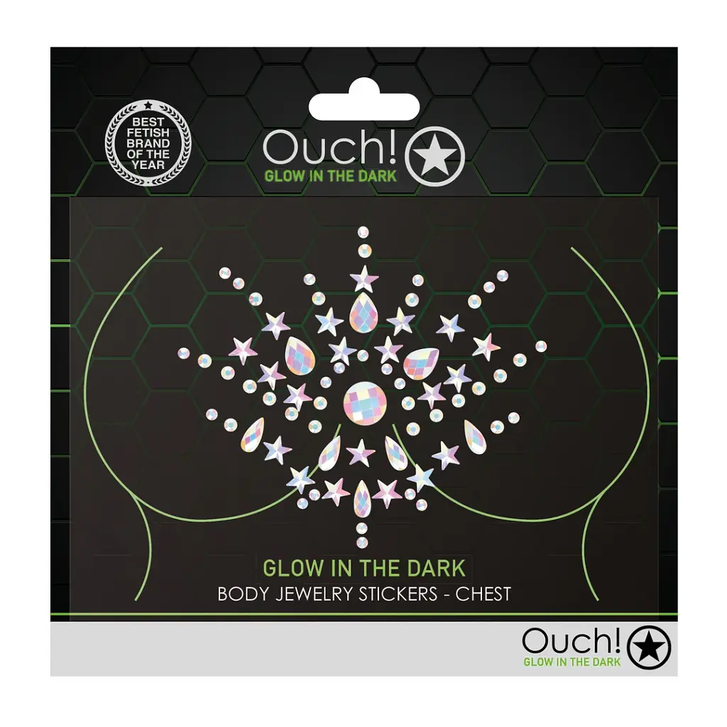 Наклейки на соски Ouch! by Shots Body Jewelry Stickers - Chest - фото 3