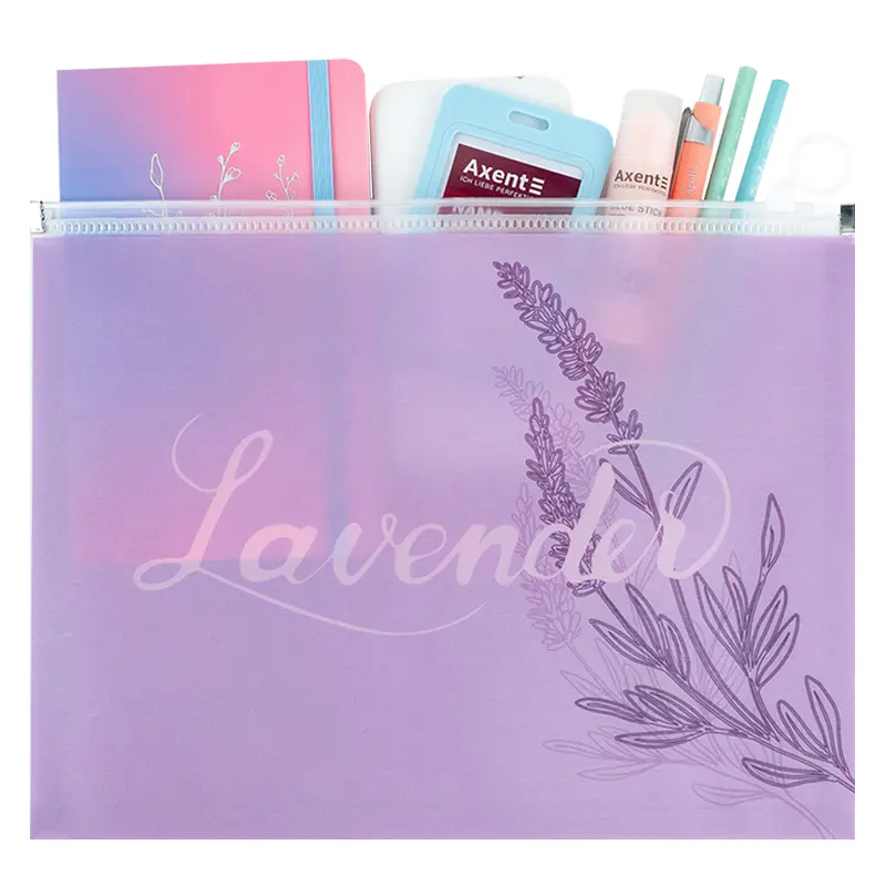 Папка А4+ Axent Lavender-1 на молнии zip-lock (1497-36-A) - фото 3