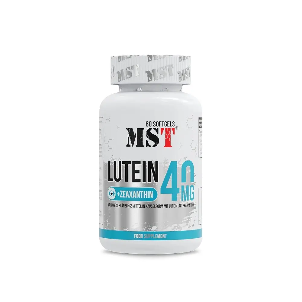 Лютеїн Lutein 40 mg, 60 капсул з екстракту квіток чорнобривця MST Nutrition vit0004238