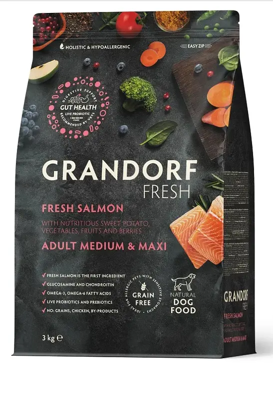 Сухий корм Grandorf FRESH SALMON & SWEET POTATO ADULT DOG MEDIUM & MAXI 3 кг