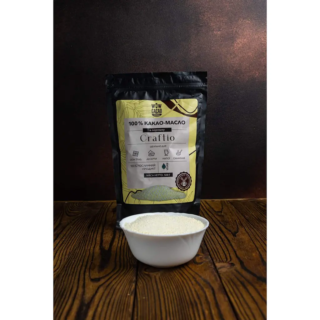 Какао-масло Wow Cacao Craftio в порошке 100% 500 г - фото 3