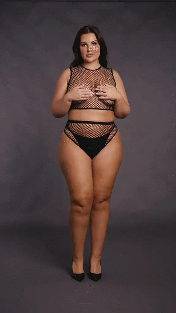 Комплект білизни Le Désir, Plus Size (чорний) - фото 5