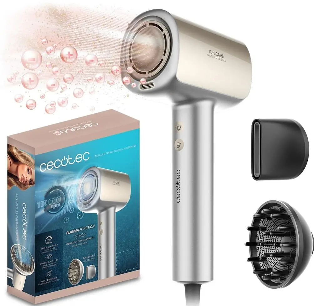 Фен Cecotec DryGlam Nano Plasma Aluminum (A01_EU01_101440)