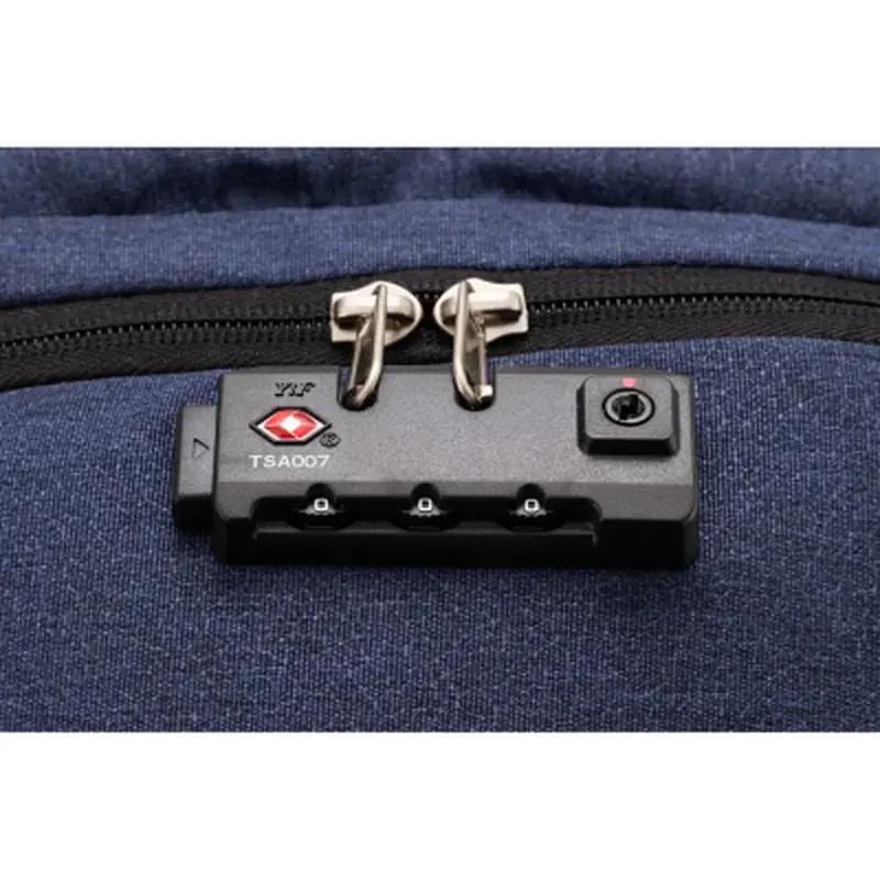 Рюкзак шкільний Optima 18.5" USB Anti-Theft унісекс 0.7 кг 16-25 л Синій (O96917-02) - фото 7