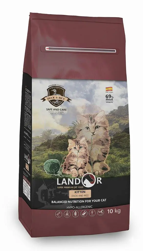 Сухий корм Landor Kitten Duck&Rice Ландор для кошенят Качка з рисом 10 кг