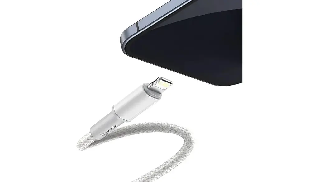 Кабель Baseus High Density Braided Type-C to Lightning PD 20W (2m) white (CATLGD-A02) - фото 3