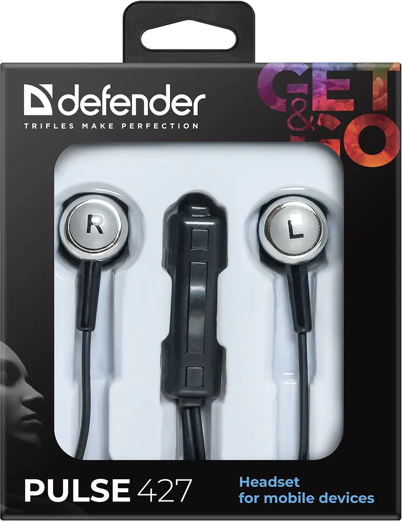Бездротові навушники Defender Pulse 427 чорний / сріблястий (63427) (6232787) - фото 3