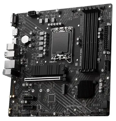 Материнська плата LGA1700, MSI PRO B760M-P DDR4, B760, 4xDDR4, Int.Video(CPU), 4xSATA3, 2xM.2, 1xPCI-E 16x 4.0, 2xPCI-E 1x 4.0, ALC897, RTL8111H, 4xUSB3.2/8xUSB2.0, VGA/HDMI/DP, MicroATX - фото 4