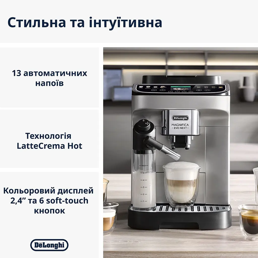 Кавомашина DeLonghi Magnifica Evo Next ECAM 310.80 SB (132250041) - фото 4