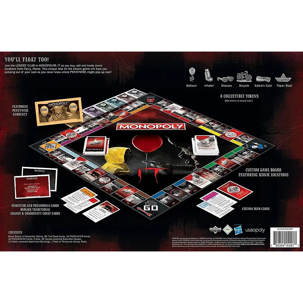 Настольная игра Monopoly Game MST Оно 2017 по роману Стивена Кинга IT - фото 4