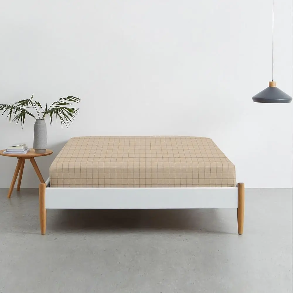Простирадло на резинці Cosas Beige Geometry 180х200х20 см (CellAshbeige_180х200х20) - фото 2