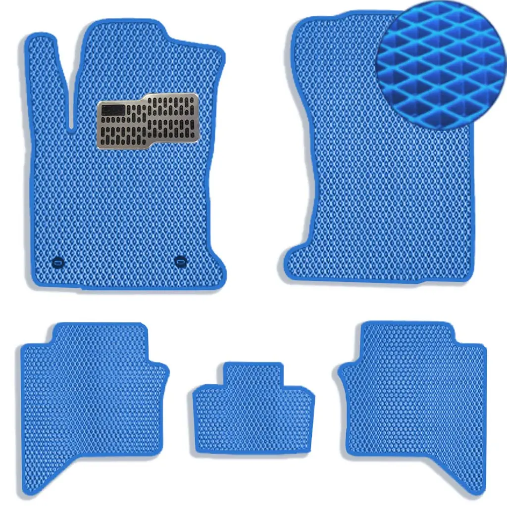 Килимки у салон EVA для Toyota Hilux 2015- з підп'ятником Сині 5 шт