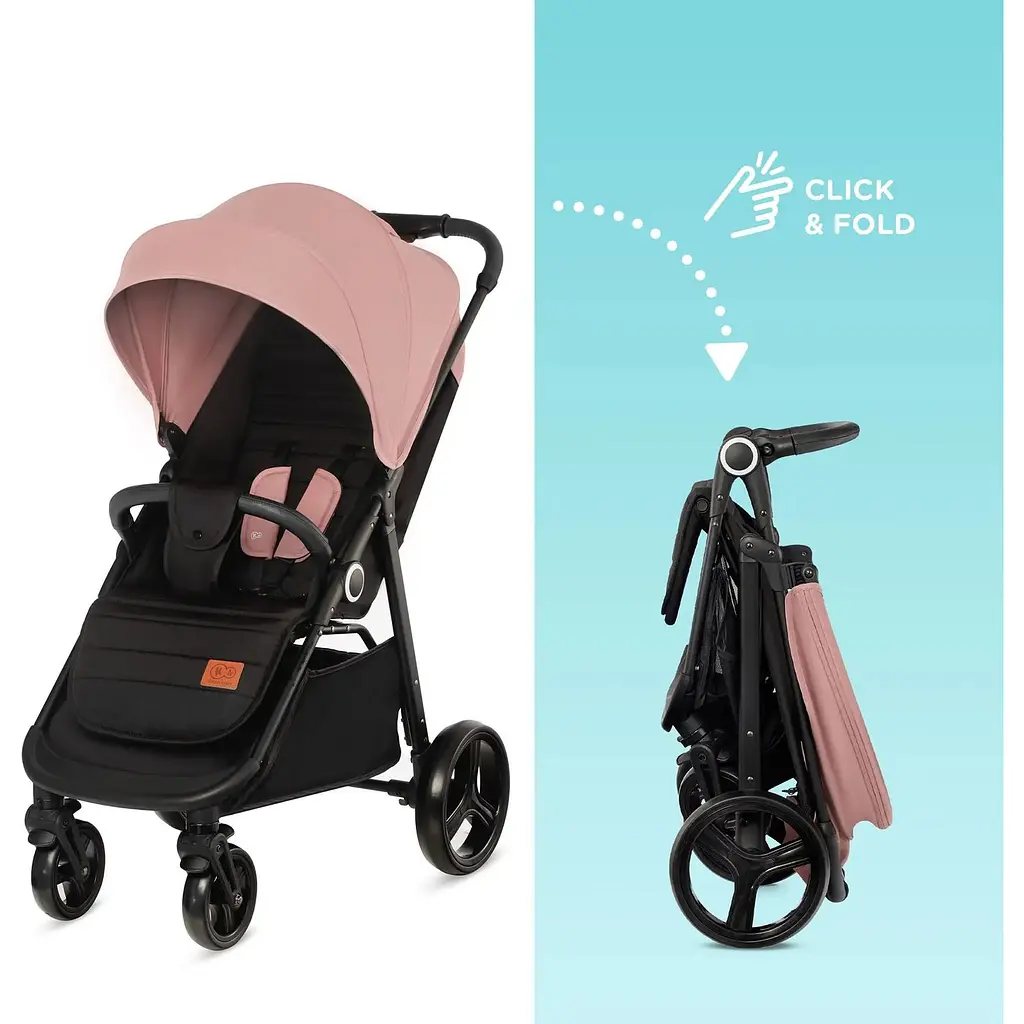 Прогулянкова коляска Kinderkraft Grande Plus рожева (00-00305156) - фото 7