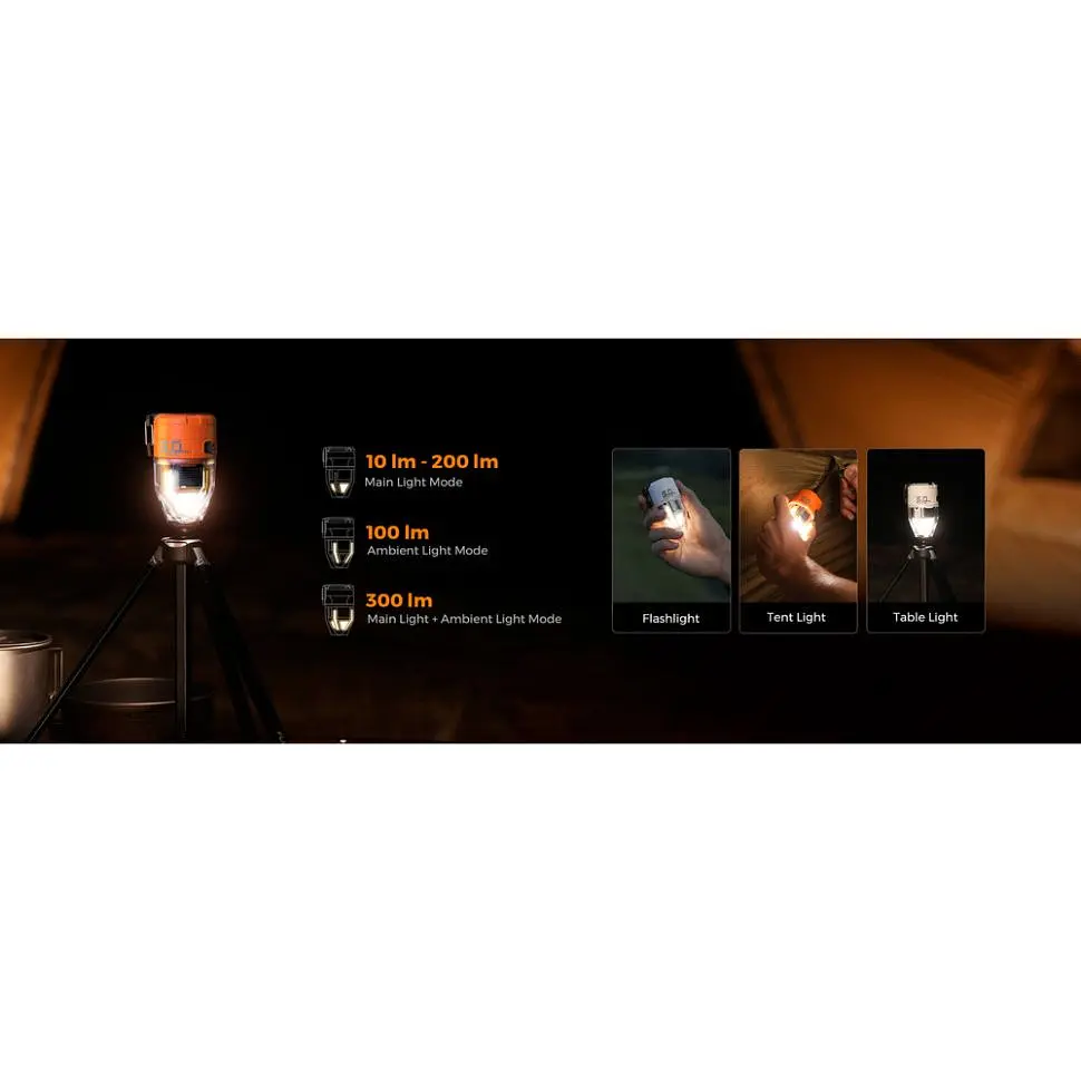 Насос-фонарь кемпинговый Flextail Max Pump 3, оранжевый - фото 5