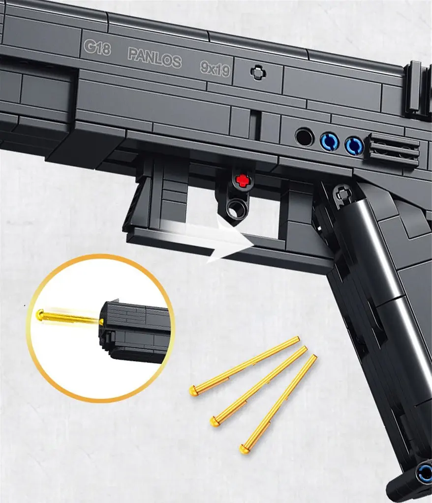 Конструктор Автоматичний Пістолет G18 Glock 336 Деталей - фото 5