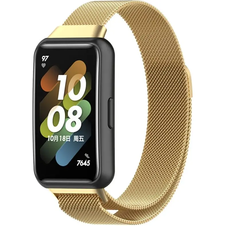 Ремінець DK Huawei Band 7 Metal Milanese Loop Magnetic (gold) - фото 3