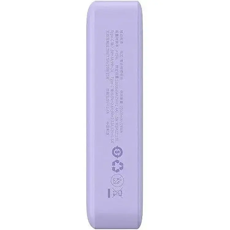 Портативна батарея Baseus Magnetic Mini Wireless Fast Charge 20000 mAh 20W PPCX150005 Purple - фото 5