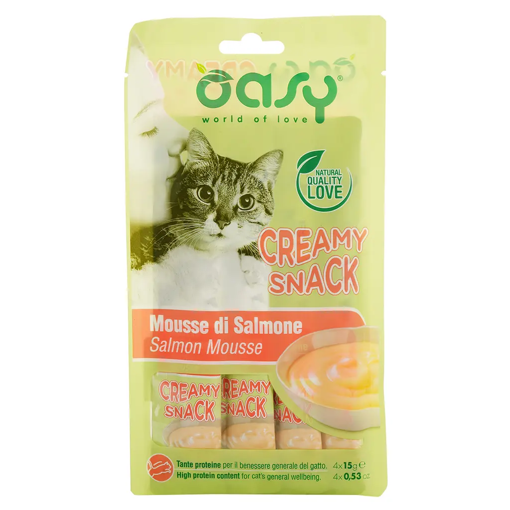 Ласощі для котів Oasy Сreamy лосось 60 г (4 шт. по 15 г) - фото 2