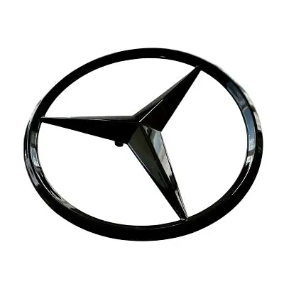 Емблема задня Mercedes-Benz W204 чорна глянцева 78 мм (на 3 направляючих) OEM A2047580058 - фото 5