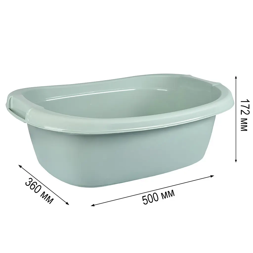 Таз Stars Plast овальний сірий 15 л (94037/сір) - фото 2